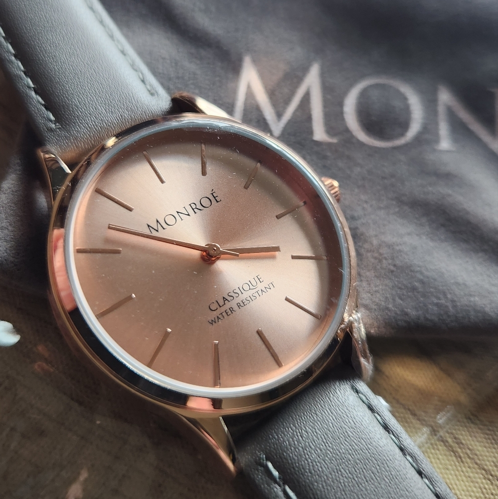 NEW Monroe Watch Sunburst Solerose watch Rose Gold Fab Fit Fun